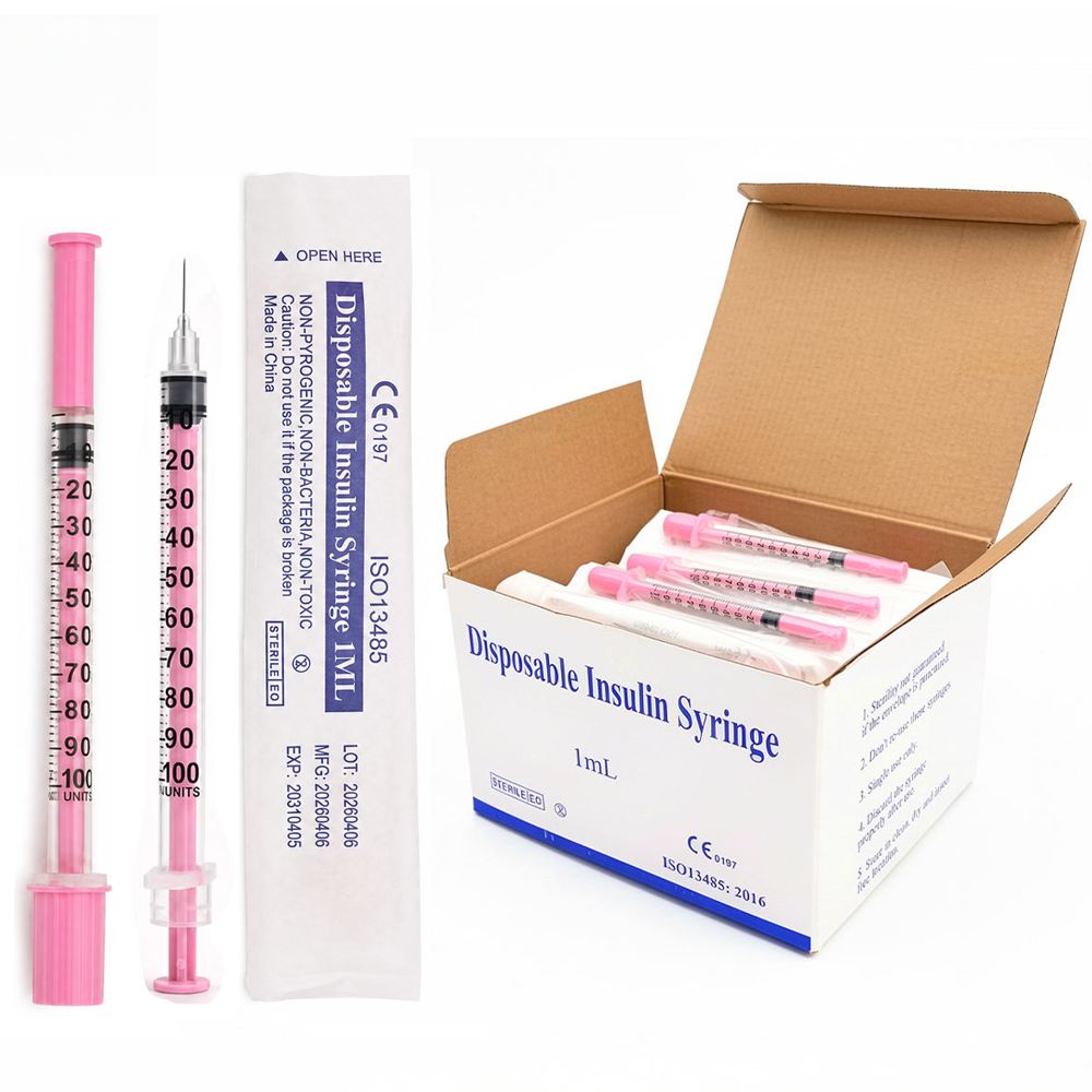 Power Tools Tool Box - 100 Stück/Box Beauty 1ml Rosa Insulinspritze