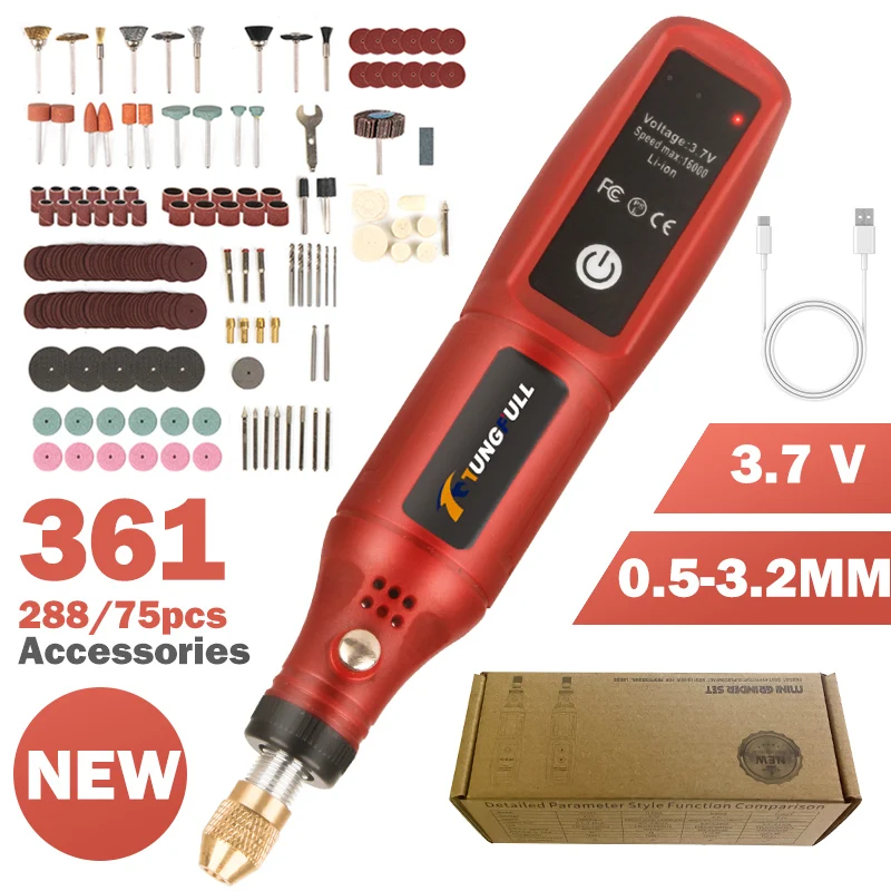 Power Tools Brand - USB-Aufladbarer Kabelloser Gravierstift Drahtloser Elektrischer Bohrer
