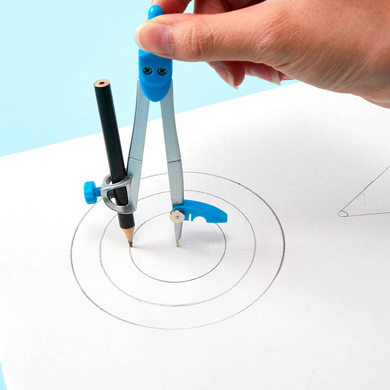 Power Tools Drawing - Neues Sidegeometrie-Set, 10-teiliges Mathe-Zubehör-Set, einschließlich Kompass,