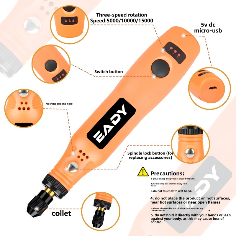 USB-Akku-Rotationswerkzeug-Set – Power Tools Brand Bewertung und Preis