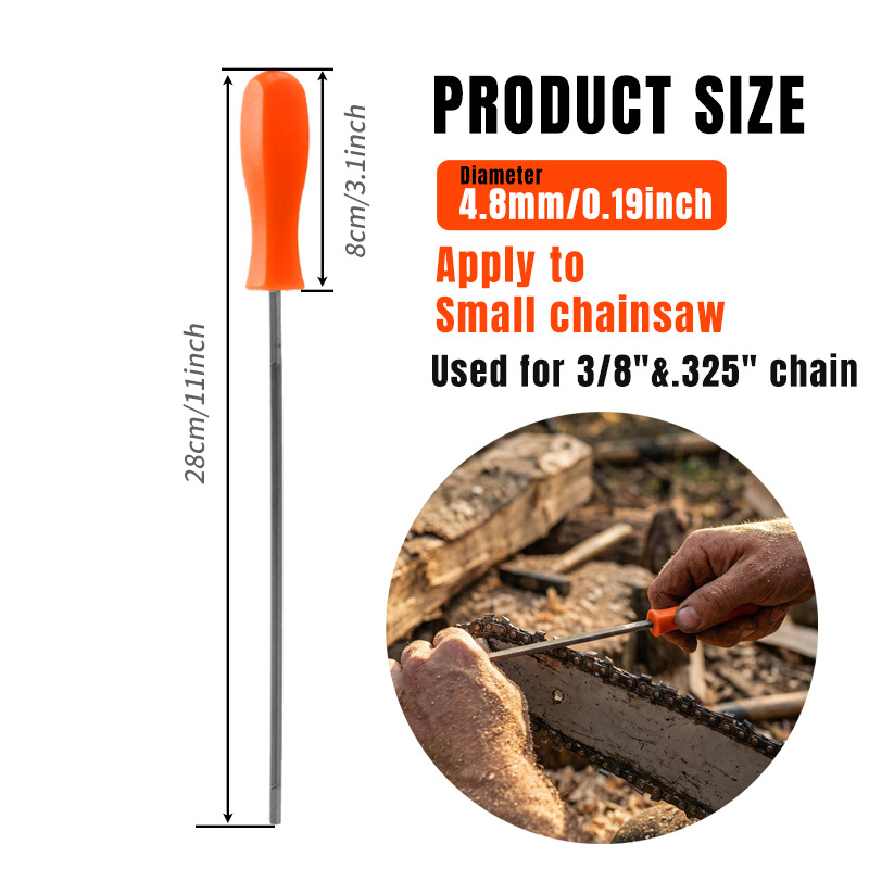 Sechskantige Kettensägenfeile  – Power Tools Orange Bewertung und Preis