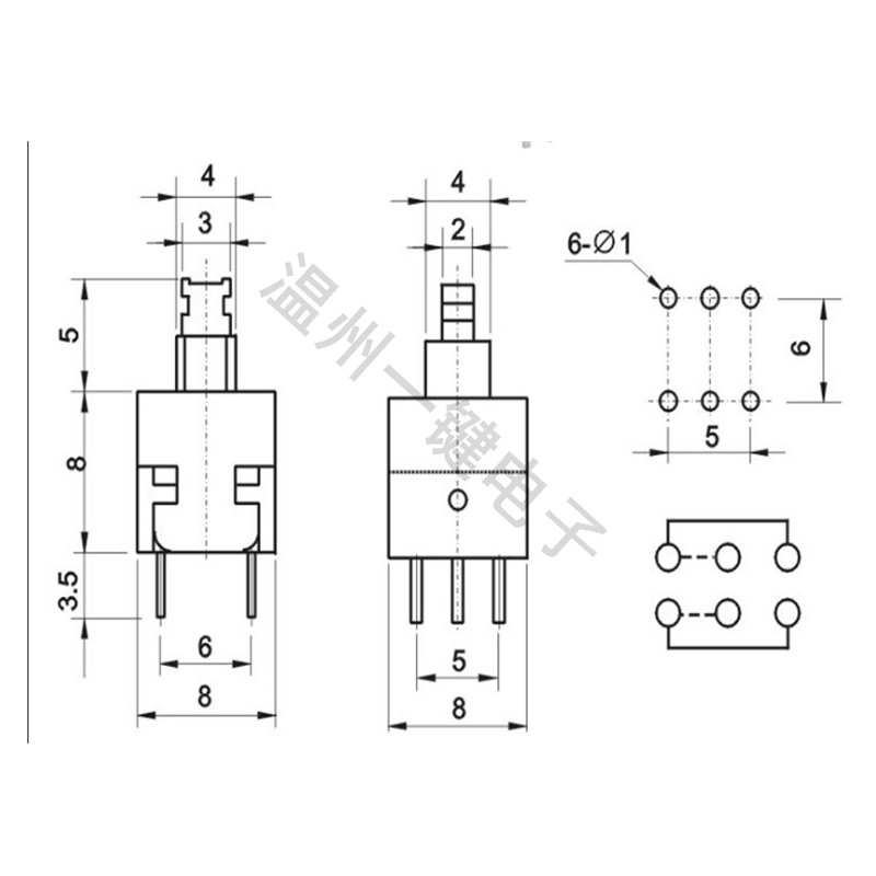 10PCS KFT-8,0 A 8,0x8,0mm 6pin – Power Tools Kft Bewertung und Preis