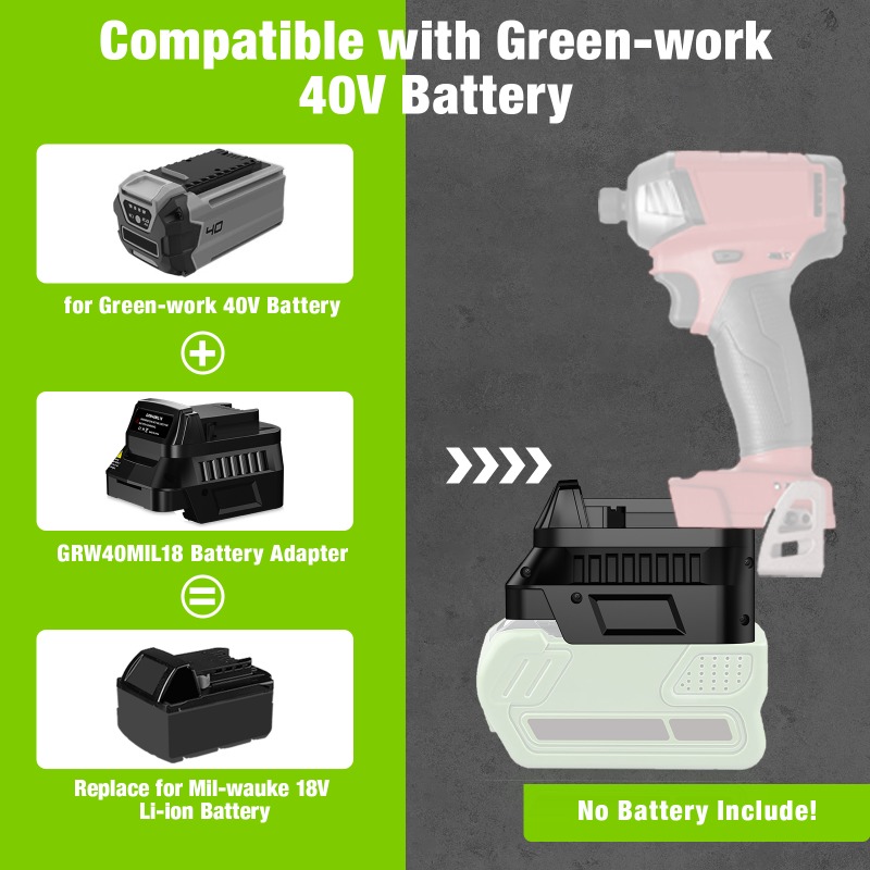 GRW40MIL18 Batterieadapter-Kon – Power Tools Use Bewertung und Preis